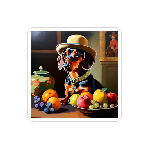 PugMug Custom Tan Dachshund Sticker