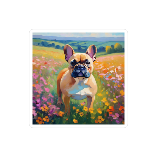 PugMug Custom Tan French Bulldog Sticker