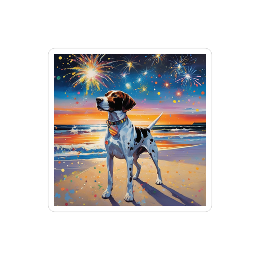 PugMug Custom Pointer Dog Sticker