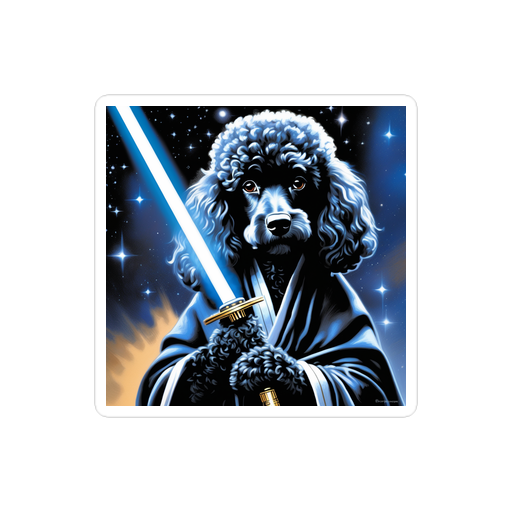 PugMug Custom Black Poodle Sticker