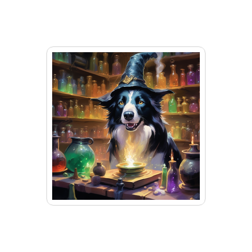 PugMug Custom Border Collie Sticker