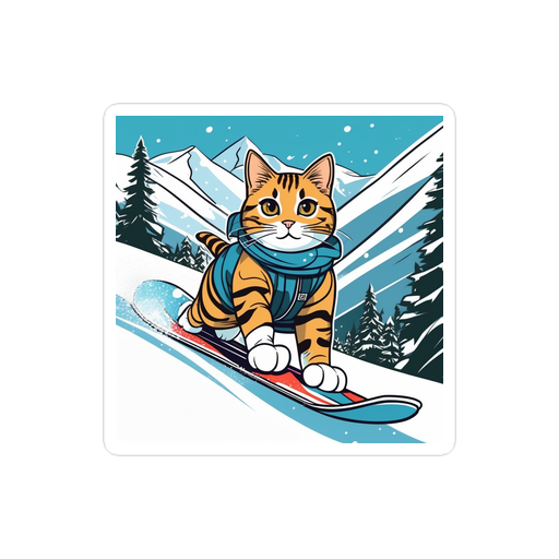 PugMug Custom Tabby American Shorthair Cat Sticker
