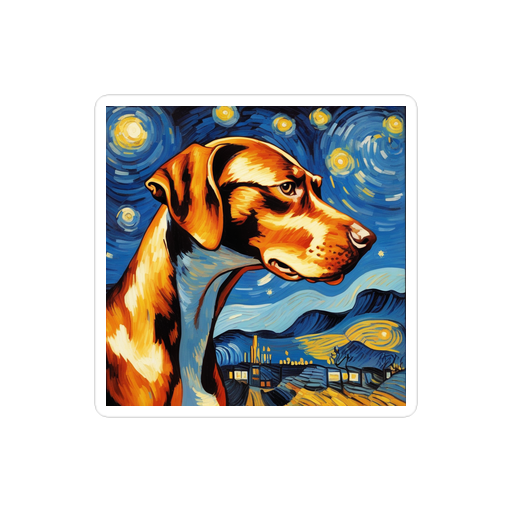 PugMug Custom Pointer Dog Sticker