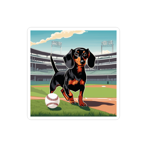 PugMug Custom Black Dachshund Sticker