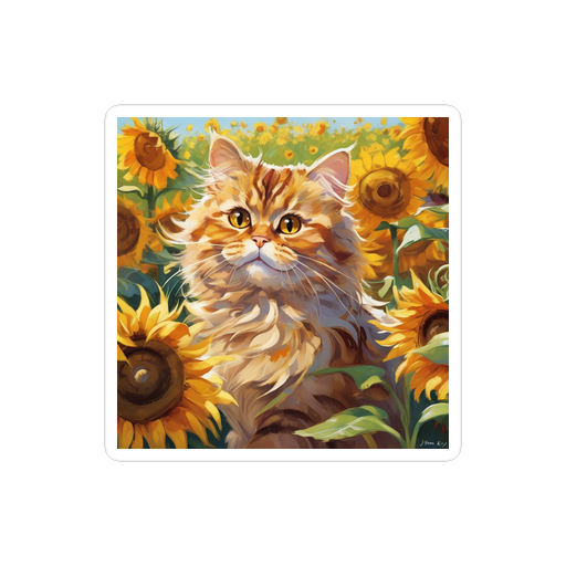 PugMug Custom Tabby Persian Cat Sticker