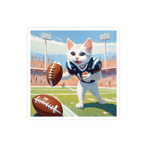 PugMug Custom White Companion Cat Sticker