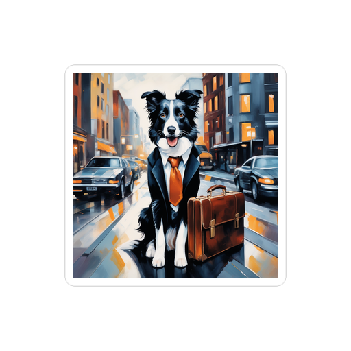 PugMug Custom Border Collie Sticker