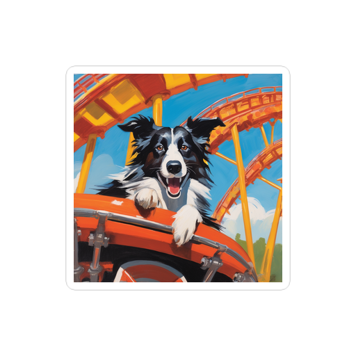 PugMug Custom Border Collie Sticker