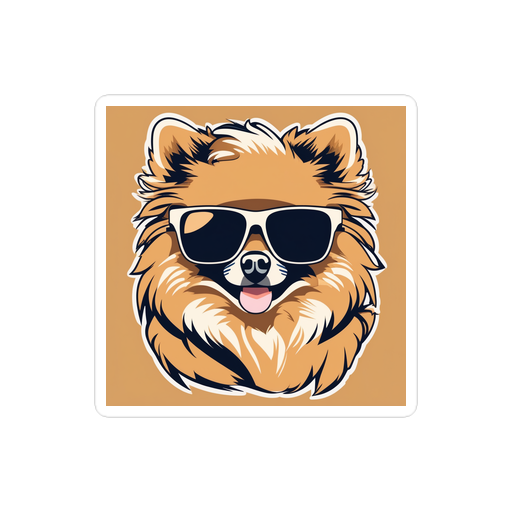 PugMug Custom Tan Pomeranian Sticker