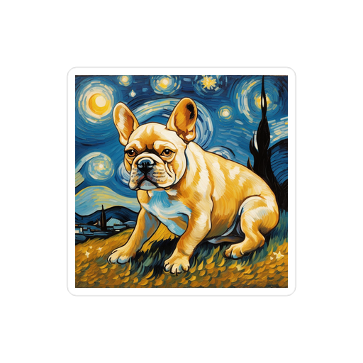 PugMug Custom Tan French Bulldog Sticker