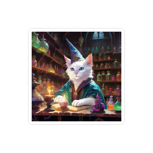 PugMug Custom White Exotic Cat Sticker