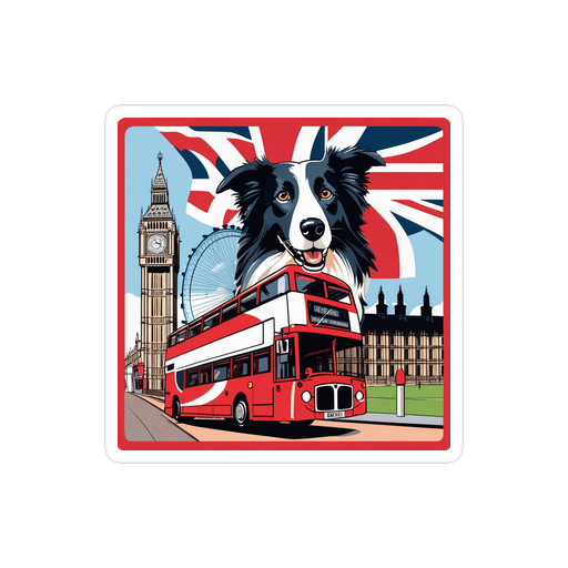 PugMug Custom Border Collie Sticker