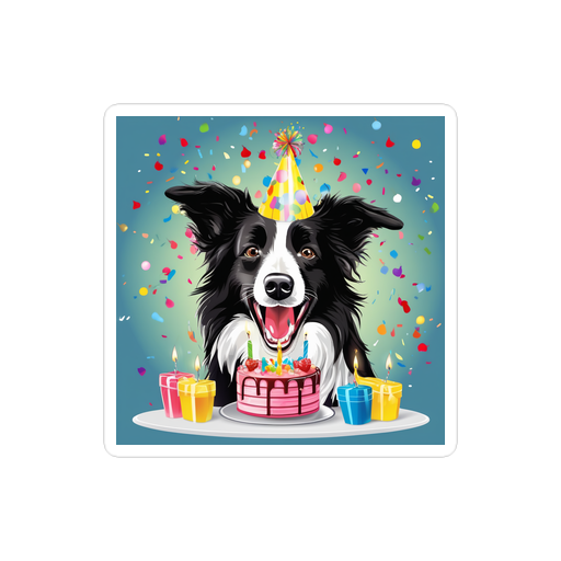 PugMug Custom Border Collie Sticker