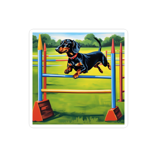 PugMug Custom Black Dachshund Sticker