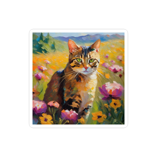 PugMug Custom Tabby Exotic Cat Sticker