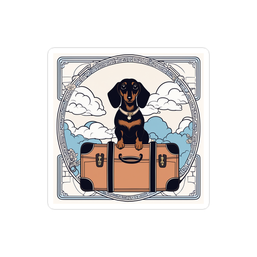 PugMug Custom Black Dachshund Sticker