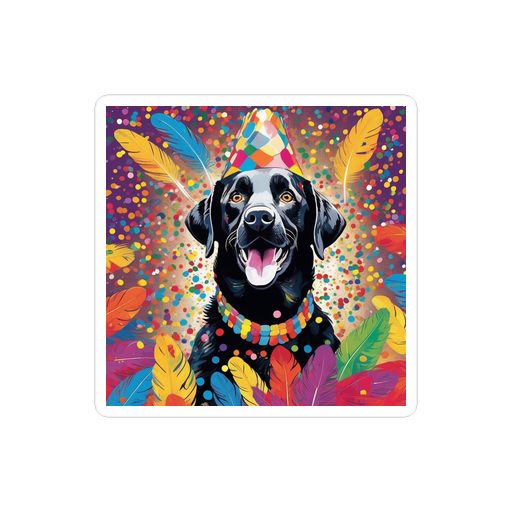 PugMug Custom Black Labrador Retriever Sticker