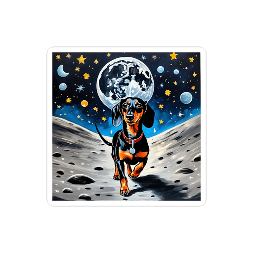 PugMug Custom Black Dachshund Sticker