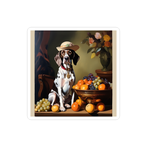 PugMug Custom Pointer Dog Sticker
