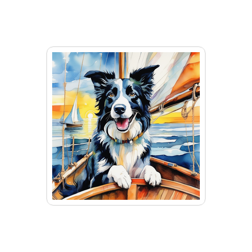 PugMug Custom Border Collie Sticker