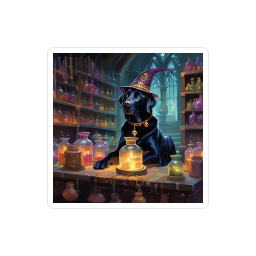 PugMug Custom Black Labrador Retriever Sticker