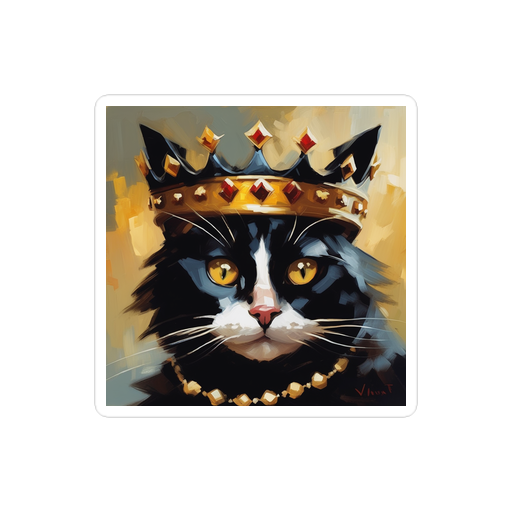 PugMug Custom Black Companion Cat Sticker