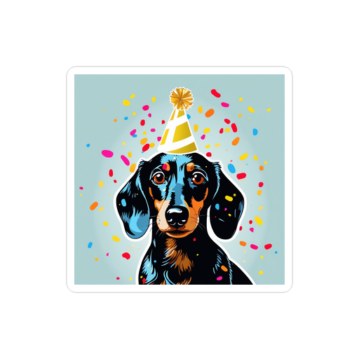 PugMug Custom Black Dachshund Sticker