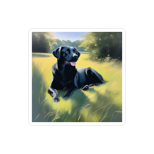 PugMug Custom Black Labrador Retriever Sticker