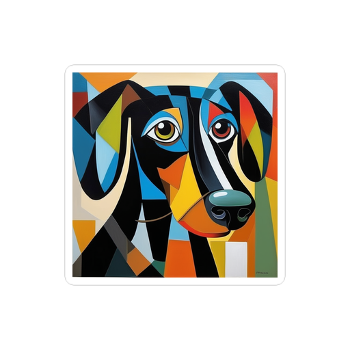 PugMug Custom Black Dachshund Sticker