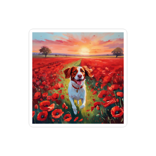 PugMug Custom Brittany Dog Sticker