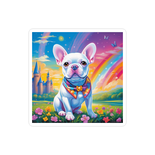 PugMug Custom White French Bulldog Sticker