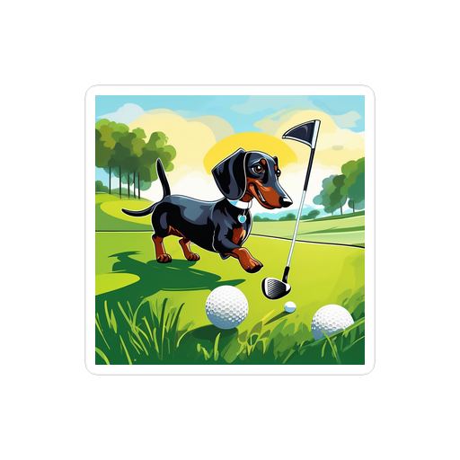 PugMug Custom Black Dachshund Sticker