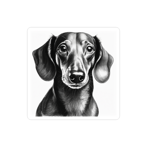 PugMug Custom Black Dachshund Sticker