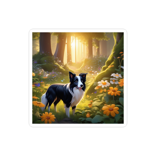 PugMug Custom Border Collie Sticker