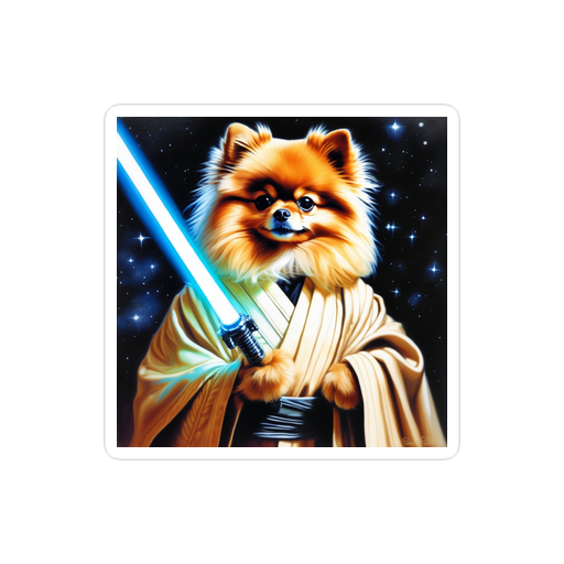 PugMug Custom Tan Pomeranian Sticker