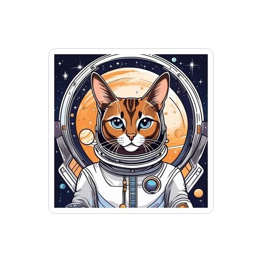 PugMug Custom Tabby Abyssinian Cat Sticker