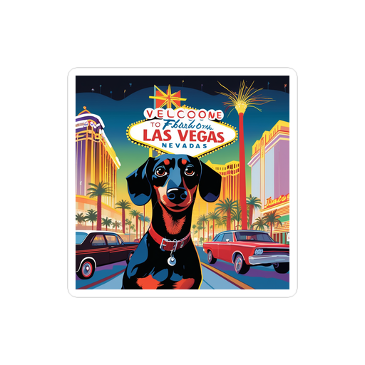 PugMug Custom Black Dachshund Sticker