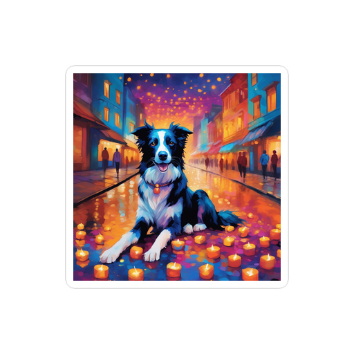 PugMug Custom Border Collie Sticker