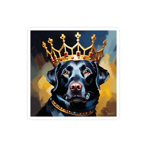 PugMug Custom Black Labrador Retriever Sticker