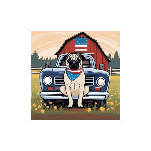 PugMug Custom Pug Sticker