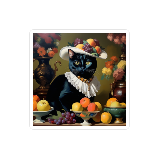 PugMug Custom Black American Shorthair Cat Sticker