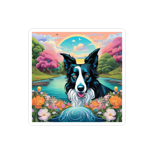 PugMug Custom Border Collie Sticker