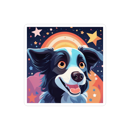 PugMug Custom Border Collie Sticker