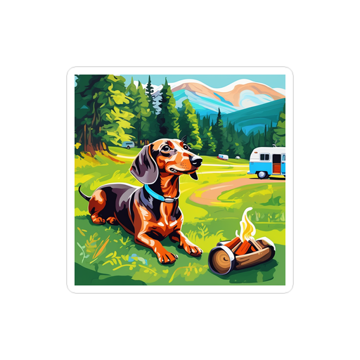 PugMug Custom Tan Dachshund Sticker