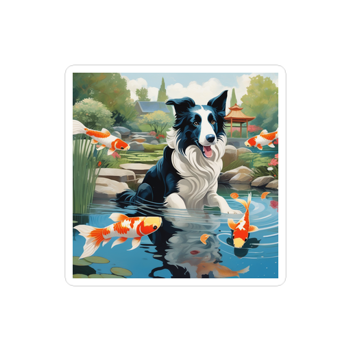 PugMug Custom Border Collie Sticker