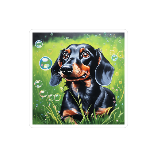 PugMug Custom Black Dachshund Sticker