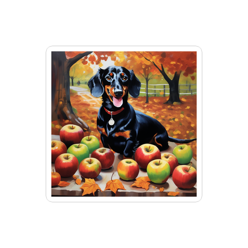 PugMug Custom Black Dachshund Sticker