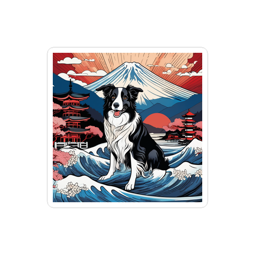 PugMug Custom Border Collie Sticker