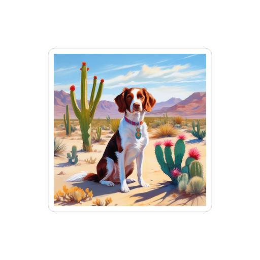 PugMug Custom Brittany Dog Sticker