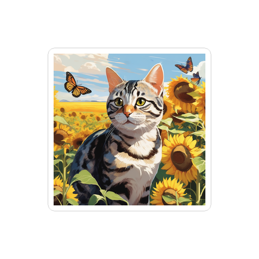 PugMug Custom Tabby American Shorthair Cat Sticker